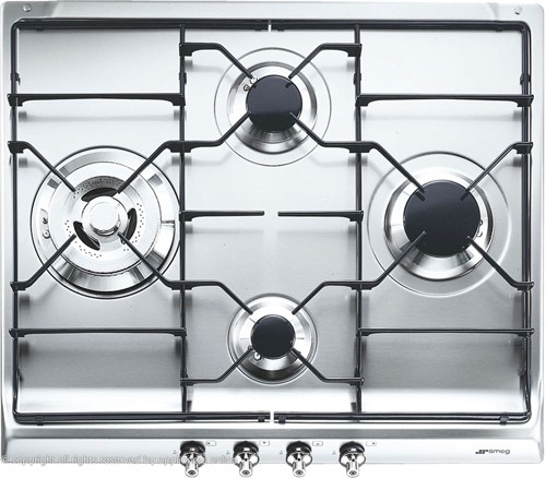 Larger image of Smeg Gas Hobs Classic 4 Burner Gas Hob. 60cm (Stainless Steel).