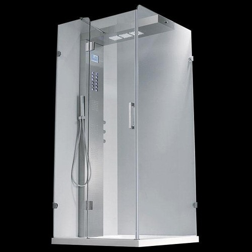 Larger image of Hydra Square Shower Enclosure With Shower Panel. 900x900mm.