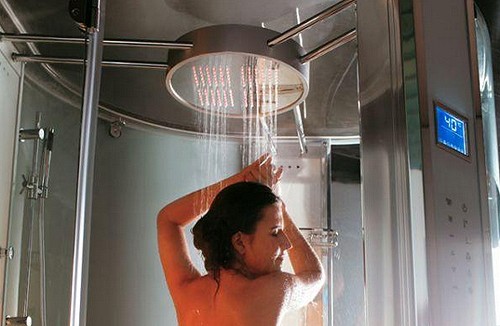 Example image of Hydra Quadrant Steam Shower Enclosure With Twin Controls. 1000x1000.