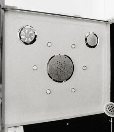 Example image of Hydra Steam Shower Enclosure (Black, Oak, Left Handed). 900x700mm.