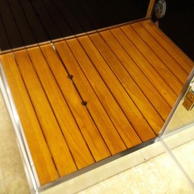 Example image of Hydra Steam Shower Enclosure (Black, Oak, Left Handed). 900x700mm.