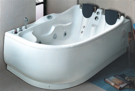 Larger image of Hydra Pro Whirlpool bath for two people.  Left Hand. 1800x1200mm.
