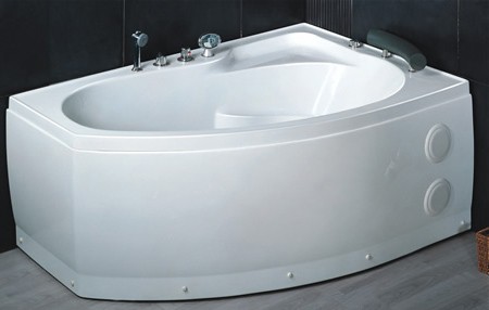 Larger image of Hydra Pro Deluxe Whirlpool Bath.  Left Hand. 1500x1000mm.