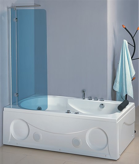 Larger image of Hydra Pro Complete Shower Bath (Left Hand). 1800mm. 6 Jet whirlpool.