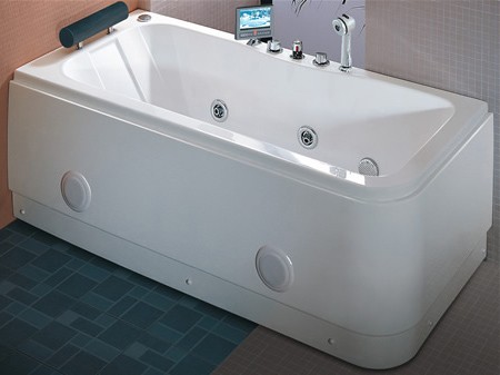 Larger image of Hydra Pro Deluxe Whirlpool Bath wth TV.  Right Hand. 1690x800mm.