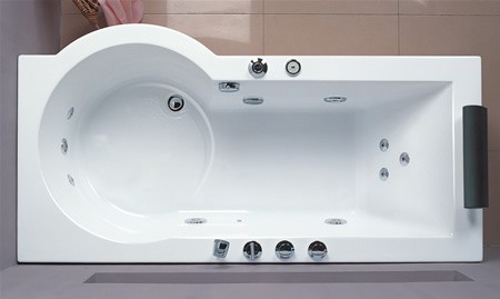 Example image of Hydra Pro Complete Shower Bath (Right Hand). 1680mm. 8 Jet whirlpool.