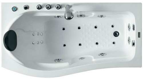 Example image of Hydra Corner Whirlpool Bath With Bath Panels. 1720x850 (Right Handed).