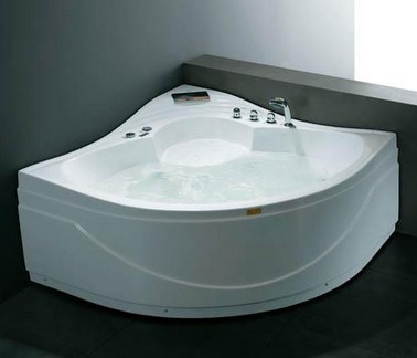 Example image of Hydra Corner Whirlpool Bath With Panel. 1350x1350mm.