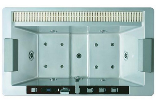 Example image of Hydra Sunken Whirlpool Bath With Back Rests. 1900x1100.