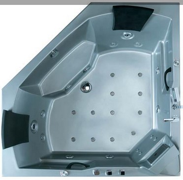 Example image of Hydra Large Corner Sunken Whirlpool Bath With TV. 1700x1700mm.