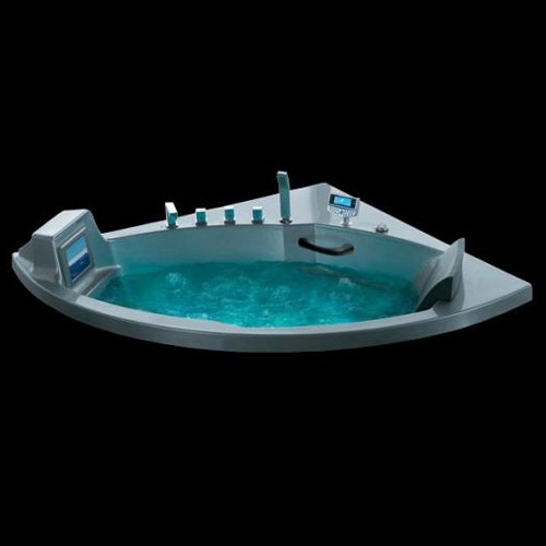 Example image of Hydra Corner Sunken Whirlpool Bath With TV. 1470x1470mm.