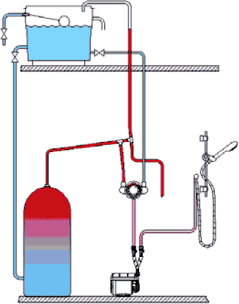 Technical image of Stuart Turner Monsoon Standard Single Flow Pump (+ Head. 3 Bar).