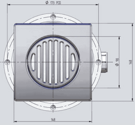 Technical image of Techflow Shower Waste Pump & Tiled Floor Gully Kit.