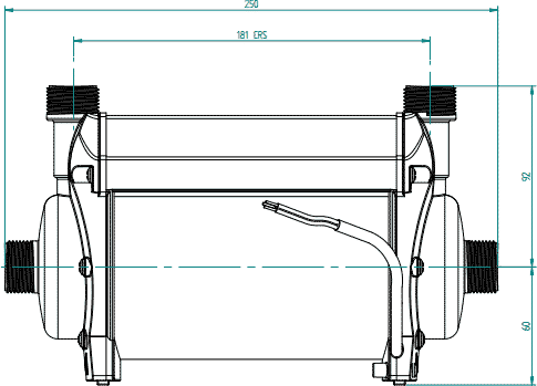 Technical image of Techflow Twin Flow TP Centrifugal Pump (Positive Head. 1.5 Bar).