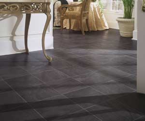 Example image of Natural Stone 10m Honed Rio Black Slate 300x300x10mm