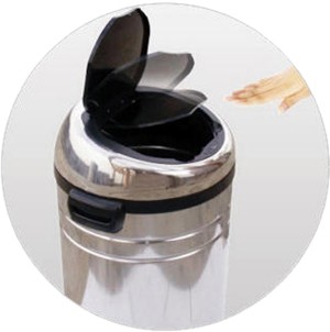 Example image of Auto Sensor Bin 68 Litre Stainless Steel Waste Bin. (Large)