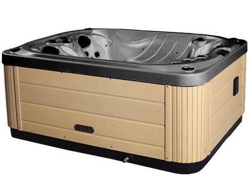 Larger image of Hot Tub Midnight Mercury Hot Tub (Light Yellow Cabinet & Yellow Cover).