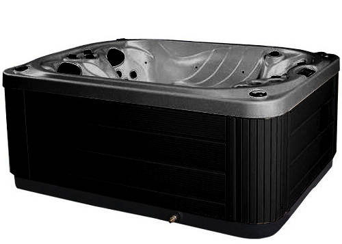 Larger image of Hot Tub Midnight Mercury Hot Tub (Black Cabinet & Yellow Cover).