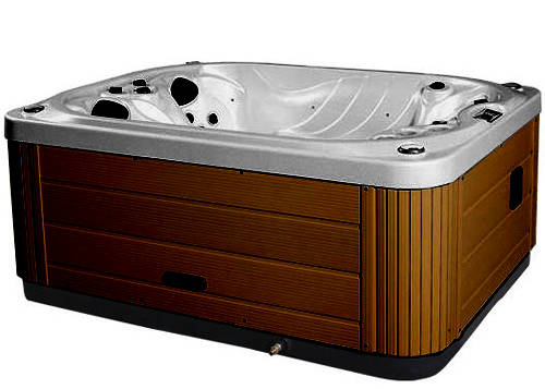 Larger image of Hot Tub Gypsum Mercury Hot Tub (Chocolate Cabinet & Gray Cover).