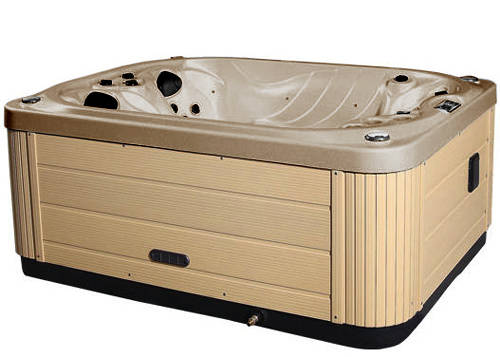 Larger image of Hot Tub Oyster Mercury Hot Tub (Light Yellow Cabinet & Yellow Cover).
