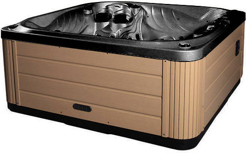 Larger image of Hot Tub Midnight Neptune Hot Tub (Light Yellow Cabinet & Yellow Cover).