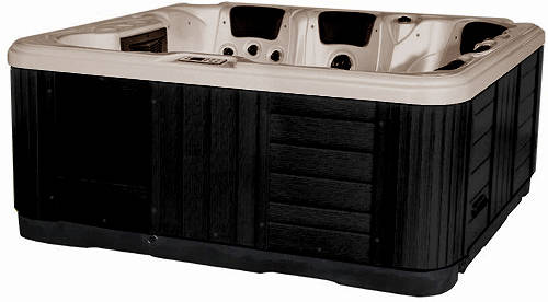 Larger image of Hot Tub Oyster Ocean Hot Tub (Black Cabinet & Grey Cover).