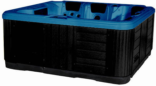 Larger image of Hot Tub Blue Ocean Hot Tub (Black Cabinet & Yellow Cover).