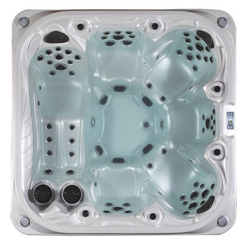Example image of Hot Tub White Venus Hot Tub (Black Cabinet & Brown Cover).