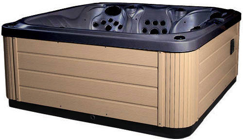 Larger image of Hot Tub Midnight Venus Hot Tub (Light Yellow Cabinet & Yellow Cover).