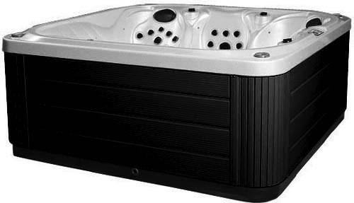 Larger image of Hot Tub Silver Venus Hot Tub (Black Cabinet & Gray Cover).