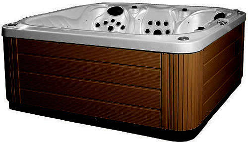 Larger image of Hot Tub Gypsum Venus Hot Tub (Chocolate Cabinet & Yellow Cover).
