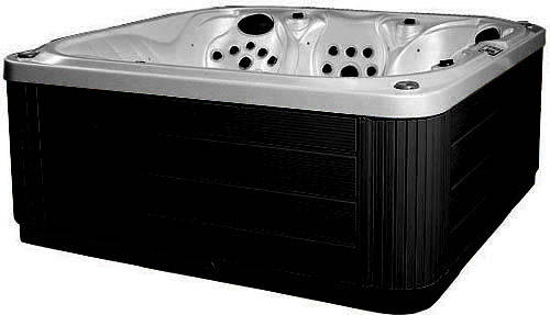 Larger image of Hot Tub Gypsum Venus Hot Tub (Black Cabinet & Grey Cover).