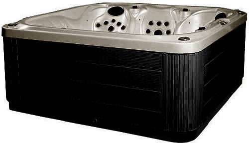 Larger image of Hot Tub Oyster Venus Hot Tub (Black Cabinet & Grey Cover).
