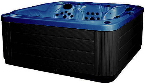 Larger image of Hot Tub Blue Venus Hot Tub (Black Cabinet & Brown Cover).