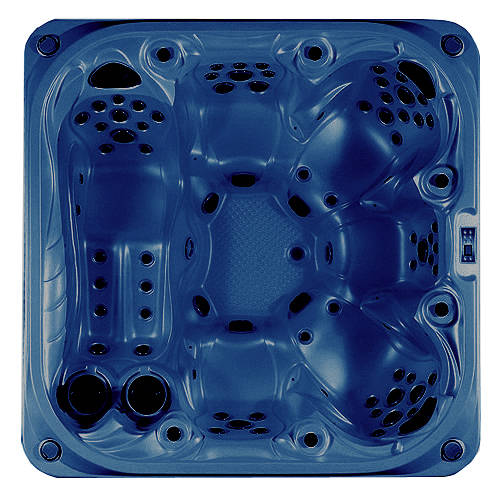 Example image of Hot Tub Blue Venus Hot Tub (Black Cabinet & Brown Cover).