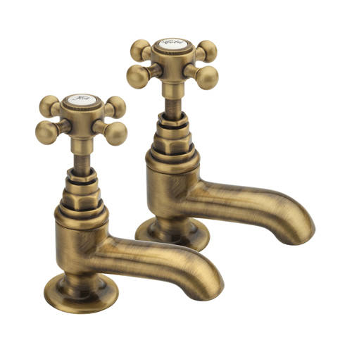 Larger image of Tre Mercati Allora Bath Taps (Pair, Bronze).