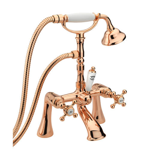 Larger image of Tre Mercati Allora Bath Shower Mixer Tap & Kit (Rose Gold).