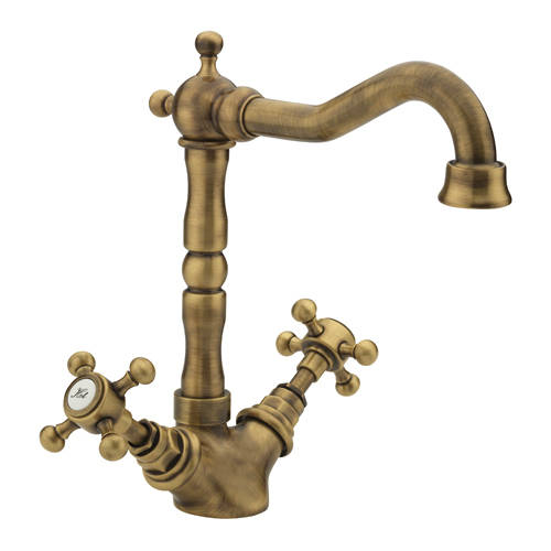 Larger image of Tre Mercati Allora Basin Mixer Tap & Waste (Bronze).