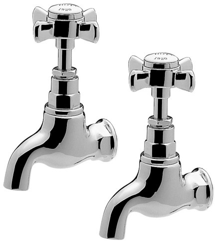 Larger image of Tre Mercati Kitchen Imperial Bib Taps (Chrome, Pair).