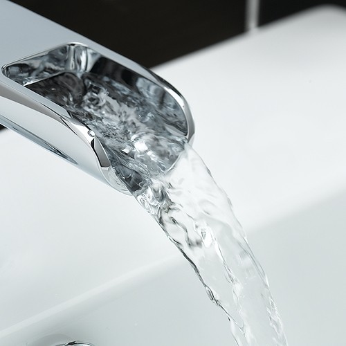 Example image of Tre Mercati Ora Waterfall Bath Filler Tap (Chrome).