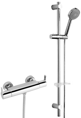 Larger image of Tre Mercati Ora Thermostatic Bar Shower Valve With Slide Rail Kit.