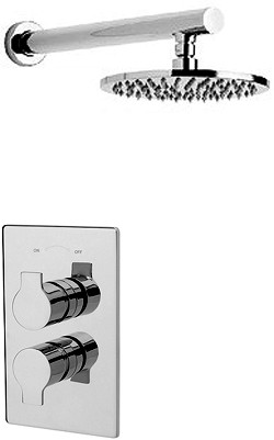 Larger image of Tre Mercati Ora Thermostatic Twin Shower Valve Wtih Head & Arm.