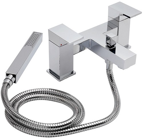 Example image of Tre Mercati Edge Bath Shower Mixer Tap With Shower Kit (Chrome).