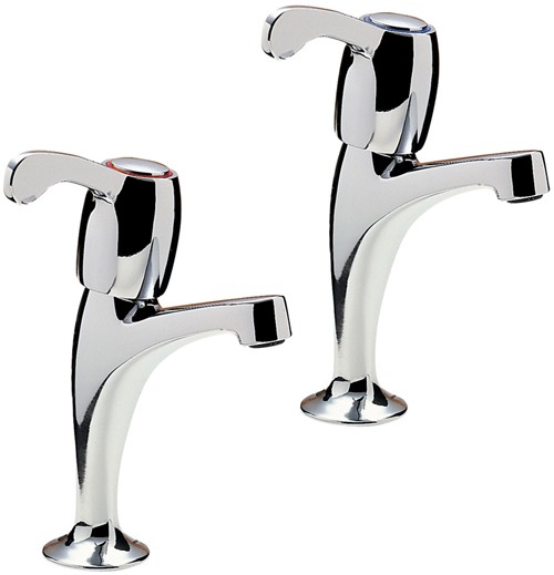 Larger image of Tre Mercati Kitchen Capri High Neck Kitchen Taps With Lever Heads (Chrome).