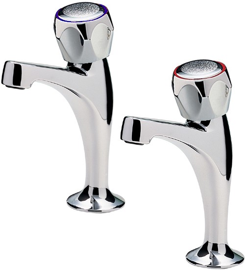 Larger image of Tre Mercati Kitchen Capri High Neck Kitchen Taps & Mazak Heads (Chrome).