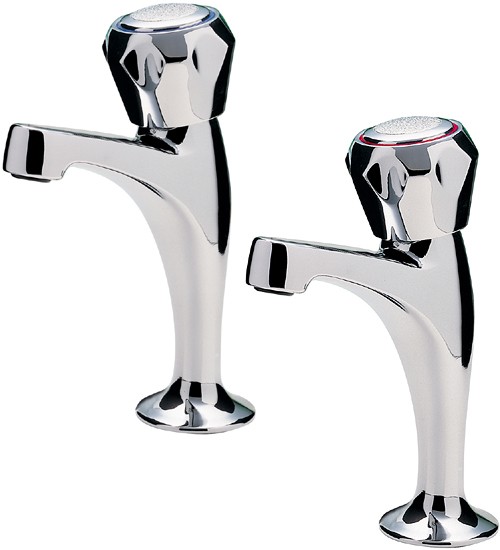 Larger image of Tre Mercati Kitchen Capri High Neck Kitchen Taps With Italy Heads (Chrome).