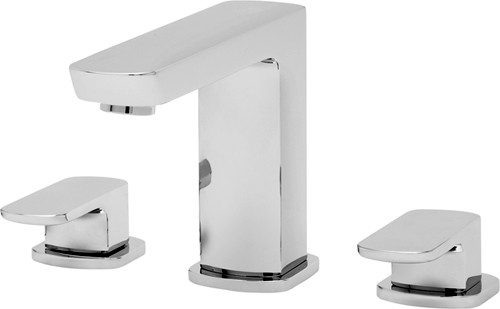 Larger image of Tre Mercati Vamp 3 Tap Hole Basin Tap (Chrome).