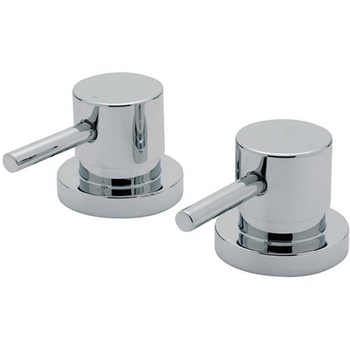 Larger image of Tre Mercati Milan 3/4" Side Valves (Pair, Chrome).