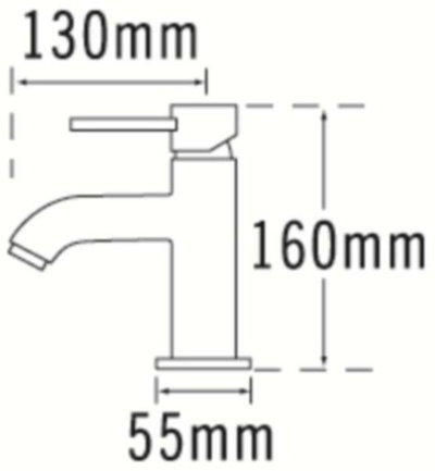 Technical image of Tre Mercati Milan Basin Mixer Tap With Click Clack Waste (Chrome).