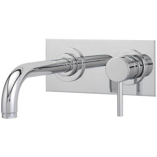 Larger image of Tre Mercati Milan Wall Mounted Basin Mixer Tap (150mm Spout, Chrome).